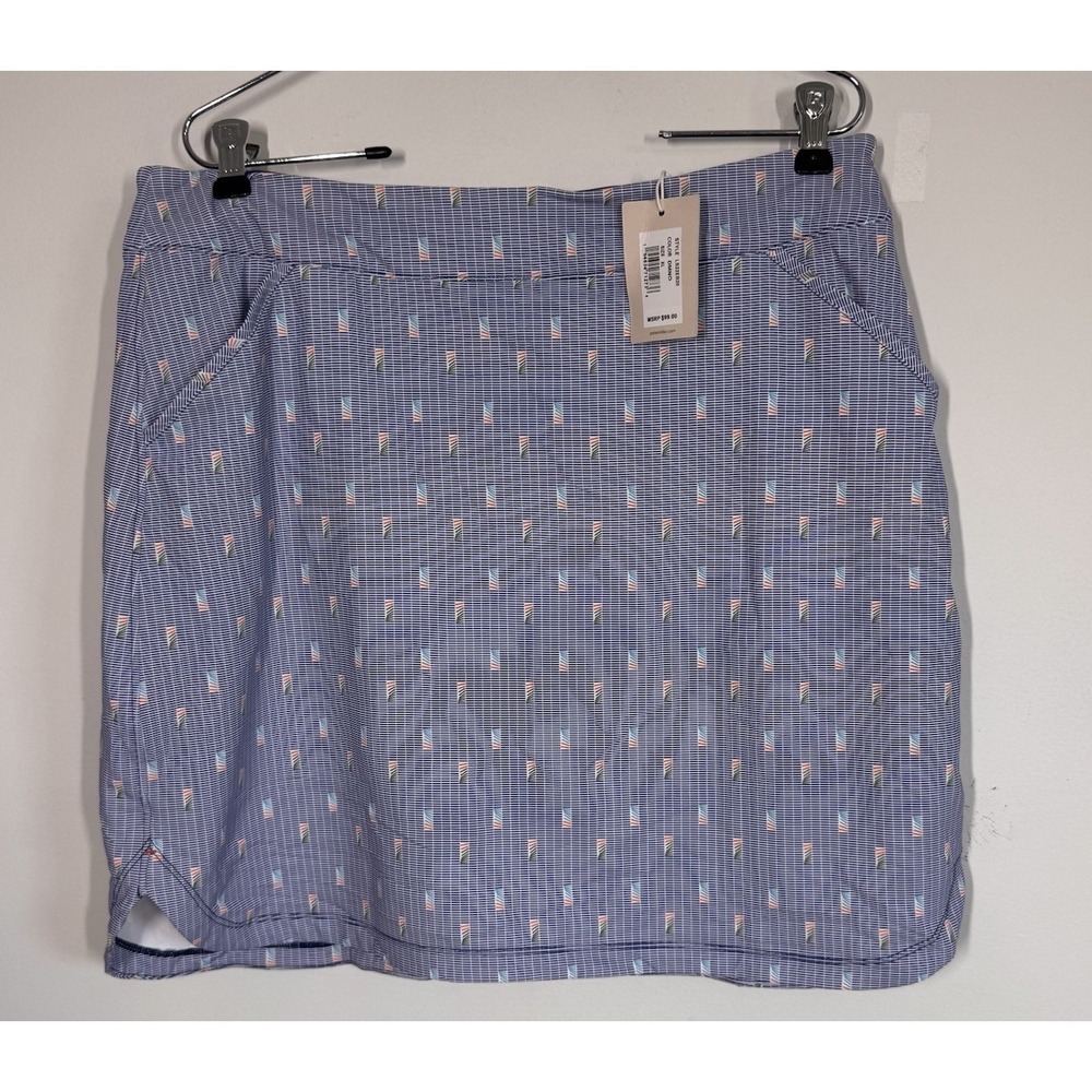 NWT Peter Millar Alice Petal Hem Pull On Performance Golf Skort UPF 50 Womens XL